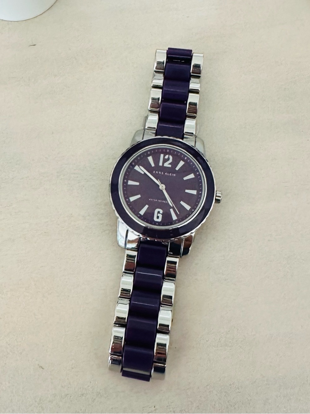 Anne Klein Purple and Silver Watch